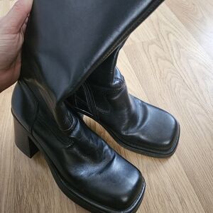 MIA Black Heeled Square Toe 7.5